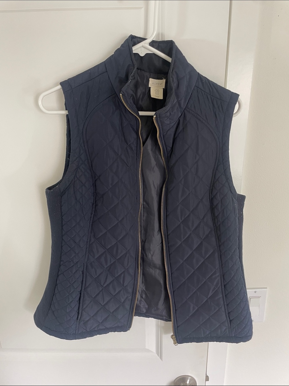 Quilted Navy Vest